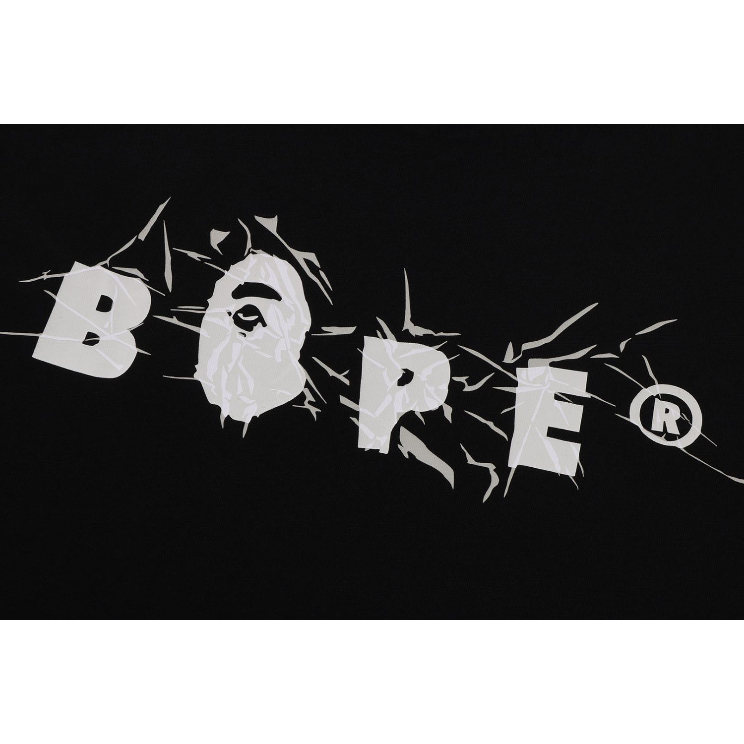 Alternative view of WRINKLE BAPE LOGO RELAXED FIT TEE MENS