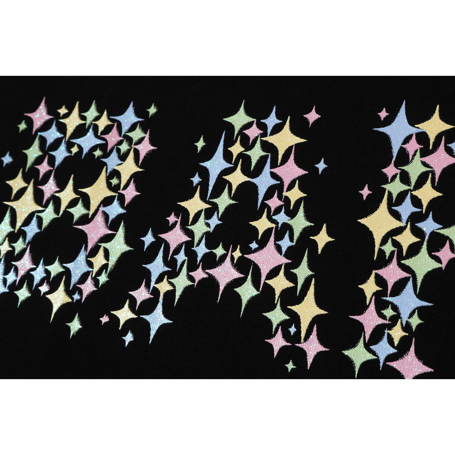 Alternative view of BLING STAR GLITTER BAPE LOGO TEE LADIES