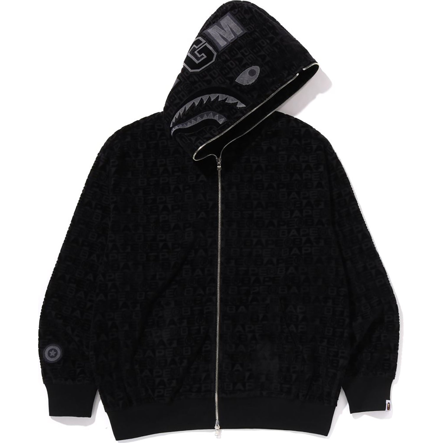LUX SPORT PATTERN SHARK RELAXED FIT FULL ZIP HOODIE MENS - Image 13