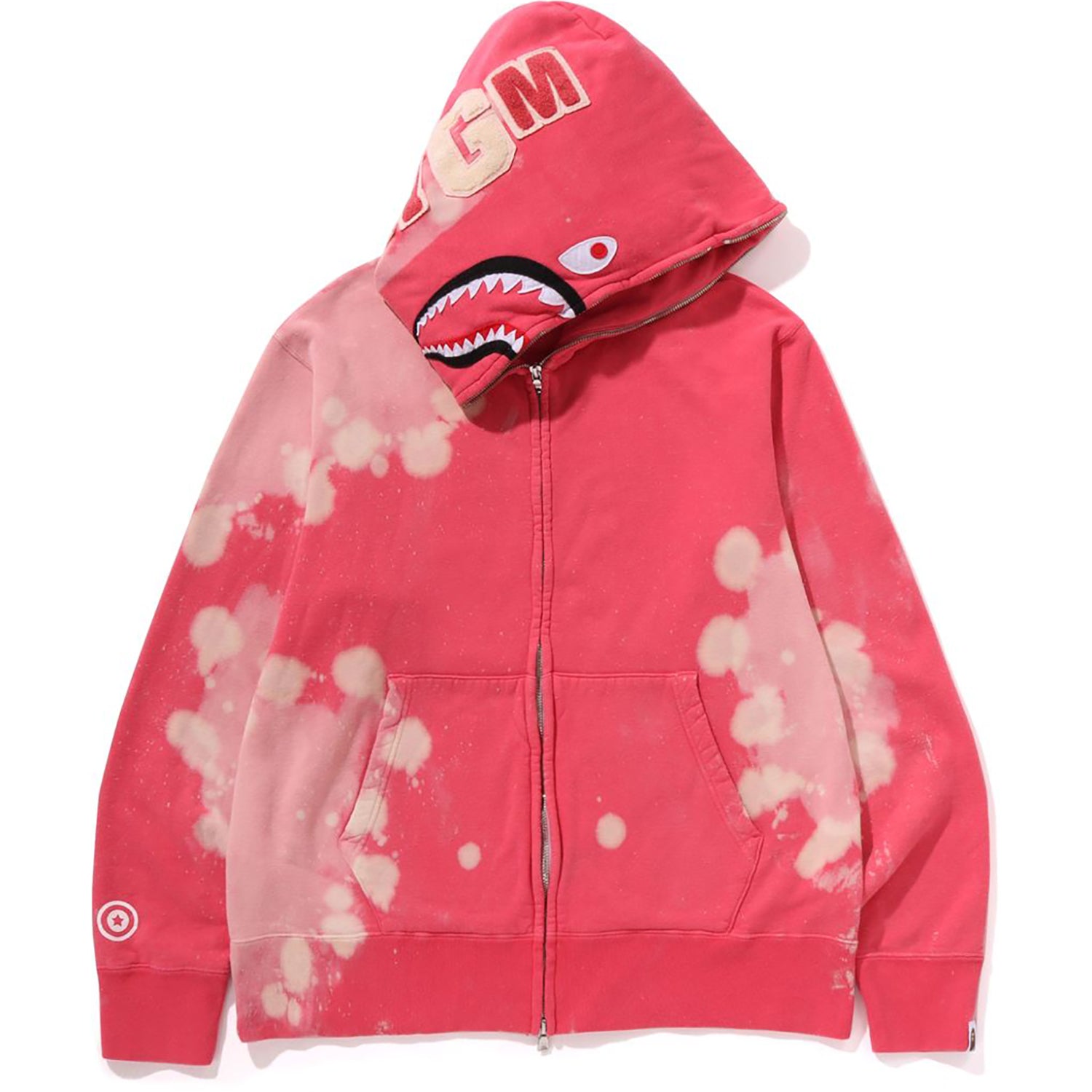 HAND DYE SHARK FULL ZIP HOODIE MENS - Image 7