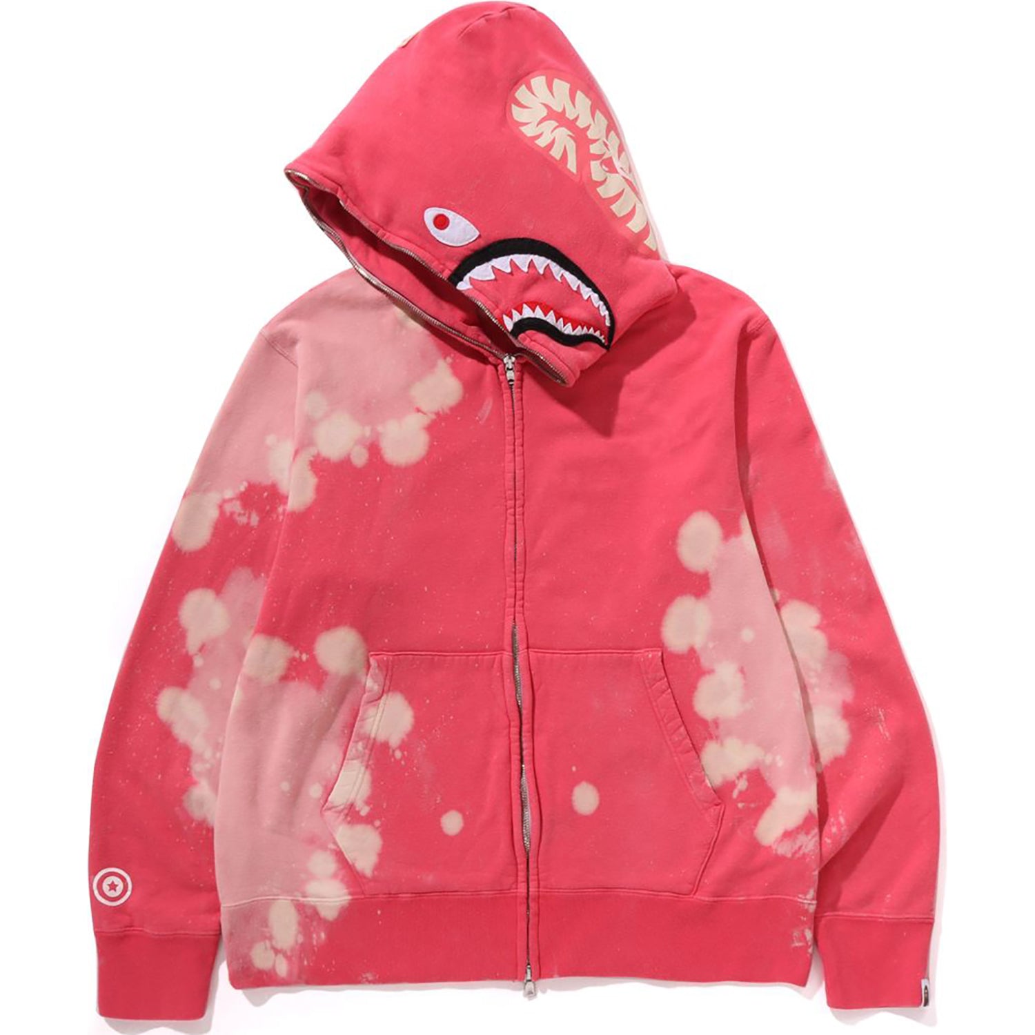 HAND DYE SHARK FULL ZIP HOODIE MENS - Image 8